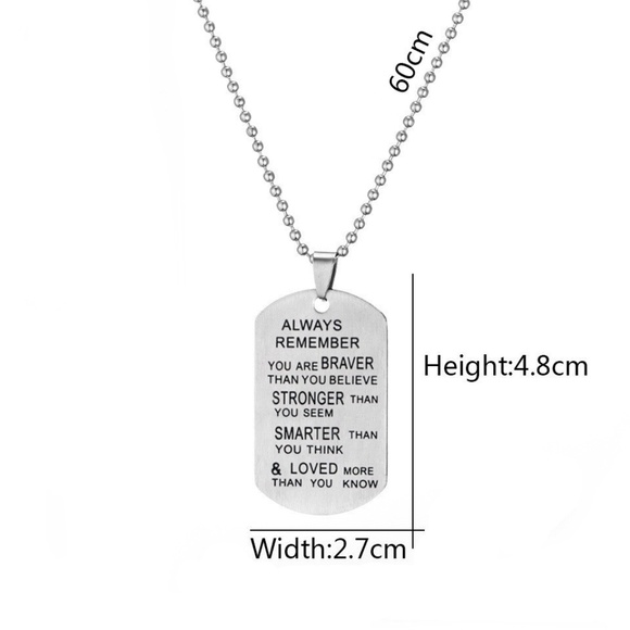 Always Loved Stainless steel Dog tags necklace - Picture 4 of 4